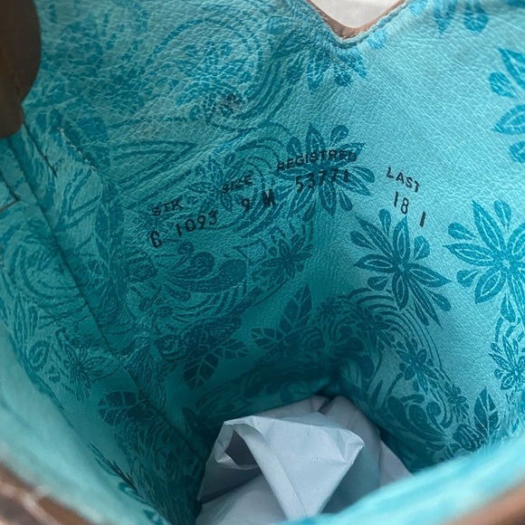 RARE Corral lizard brown and turquoise cowgirl boots - Picture 6 of 10